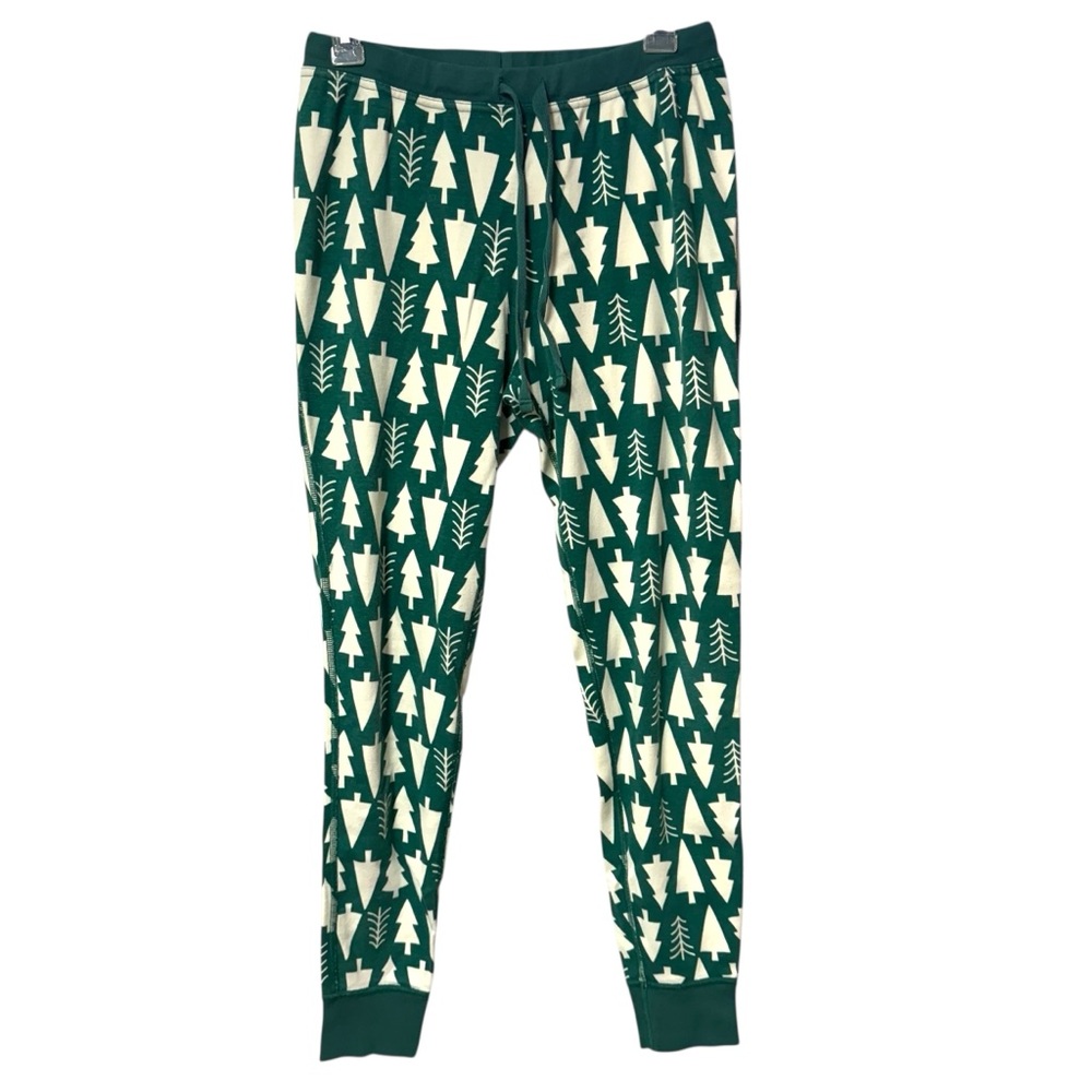 Hanna Andersson Green and White Pajama Pants Sz M